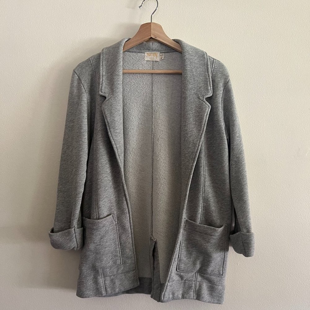 Nation Ltd.  Drea Blazer XS Pima Cotton Gray